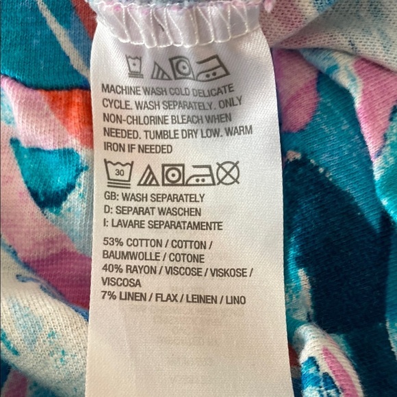 D&Co Beach Blue and Pink Sleeveless Sundress with Scoop Neck - Picture 10 of 13